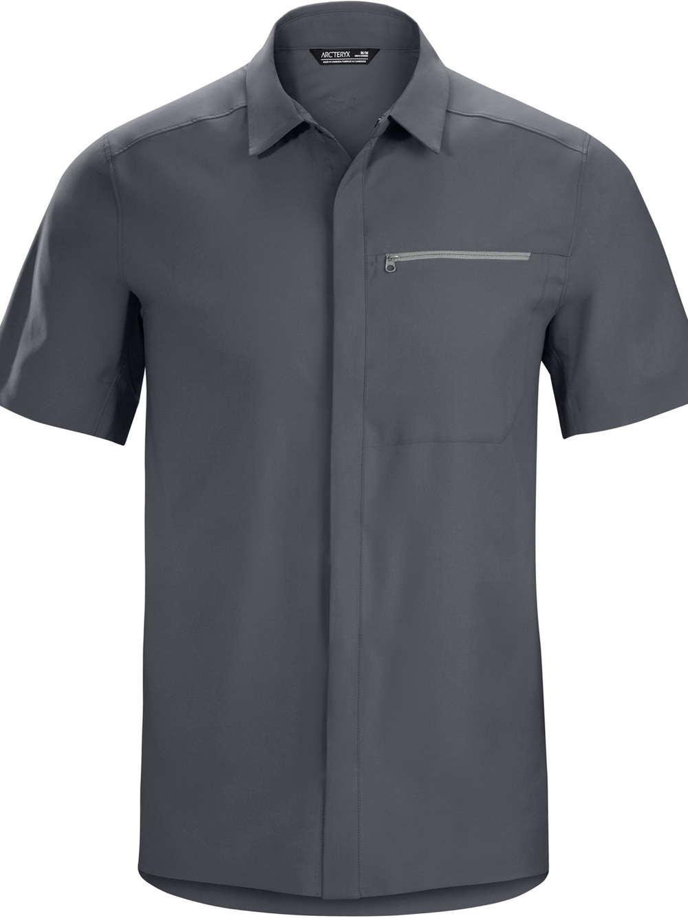 Mens Arc'teryx Skyline Short Sleeve Shirt in grey/cinder Size Large collared